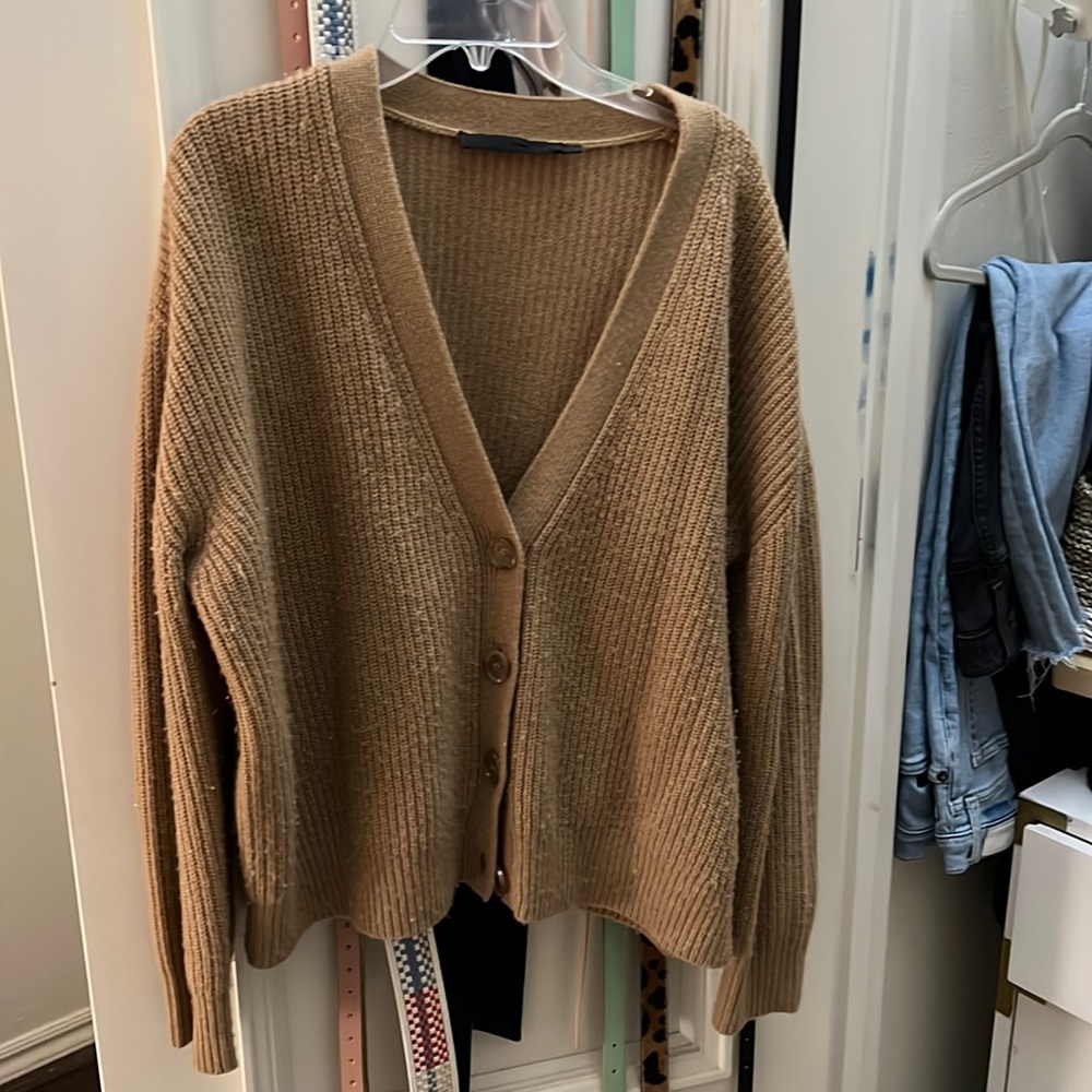Jenni Kayne cropped cocoon sweater in camel